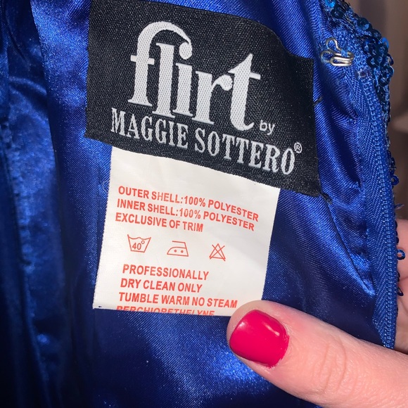 Royal Blue Sparkly Prom Dress - Picture 8 of 8